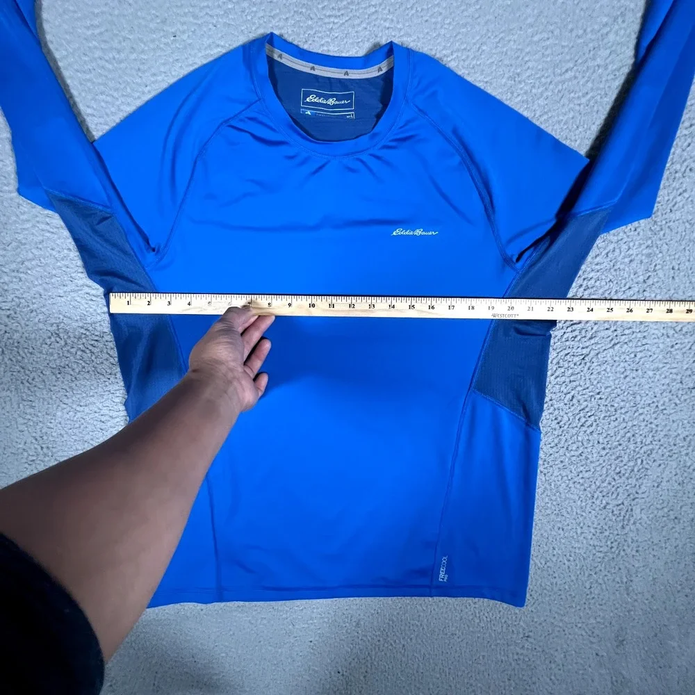 Eddie Bauer Shirt Mens Large Blue First‎ Ascent Baselayer Performance Outdoor